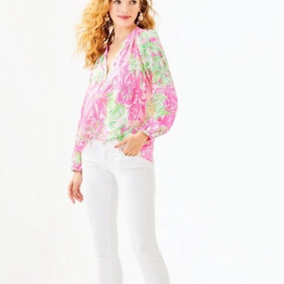 Lilly Pulitzer Elsa Silk Top - Picture 3 of 4